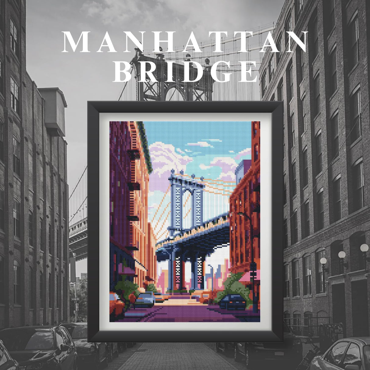 Neopalette Diamond Painting Kits for Adults, Art and Craft, Full Drill Diamond Painting Abstract and Ornaments, DIY 5D Diamond Art Craft (New York) Neopalette