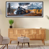 SKRYUIE 5D Large Diamond Painting Kits Train - DIY Diamond Art Kits for Adults Scenery, Full Round Drill - Crystal Embroidery Cross Stitch - Craft for Wall & Office Decor - 12x30 inch / 30x80 cm SKRYUIE