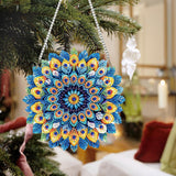 Auremi Mandala Diamond Art Painting DIY Hanging Diamond Art Pendant Painting Kit Mandala Special Shape Crystal Garden Wall Hanging Signs Kit Hanging Decorations Box Set Auremi