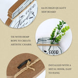 Bnesi Kitchen Wall Decor,Rustic Farmhouse Decorations,4 Pcs Mason Jar Wooden Rustic Kitchen Decor for Wall (beige) Bnesi