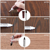 DEWEL Wood Furniture Repair Kit, Upgrade Wood Filler, Furniture Touch Up Markers with Wax Sticks, 42 Pcs Floor Touch Up kit for Scratches, Cracks, DEWEL
