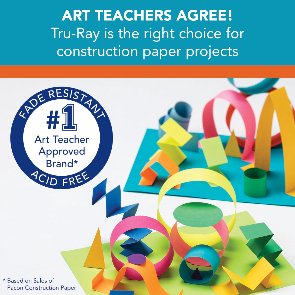 Tru-Ray Construction Paper P103031, 10 Classic Colors, 9" x 12", 50 Sheets Tru-Ray