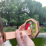 vidonio 2PCS Natural DIY Kaleidoscope Kit, New Wooden Magic Rotating Kaleidoscope Making Set for Nature Lovers, Best Gift, Outdoor Classic Handmade Education Toys for Kids vidonio