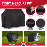 NEXCOVER Grill Cover - Heavy Duty BBQ Cover, 50 inch Waterproof Barbecue Cover, Weather Resistant, Fade Resistant, Rip-Proof, Anti-UV, Gas Grill Cover for Weber, Char Broil, Nexgrill Grills, Black NEXCOVER