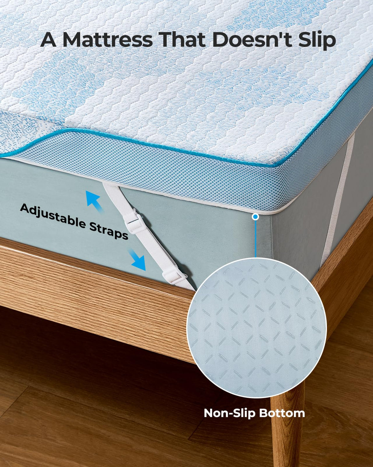 PERLECARE Medium Firm Mattress Topper Twin - 3 Inch Cooling Memory Foam Bed Topper for Pressure Relief, Soft and Supportive, Non-Slip and Washable Cover, CertiPUR-US Certified PERLECARE