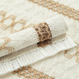 YANGQIHOME Boho Placemats Set of 6, Farmhouse Rustic Woven Placemats for Dining Table Decor, Handmade Braided Place Mats in Natural Cotton Jute and Water Straw for Kitchen Table YANGQIHOME