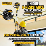 Drywall Sander, Electric Drywall Sander with Vacuum, Automatic Dust Removal, 7 Variable Speed, 900-1800RPM, 26’ Power Cord, Labor-Saving Handle and Patented Fixture for Ceiling Sanding, LED Light Gioventù