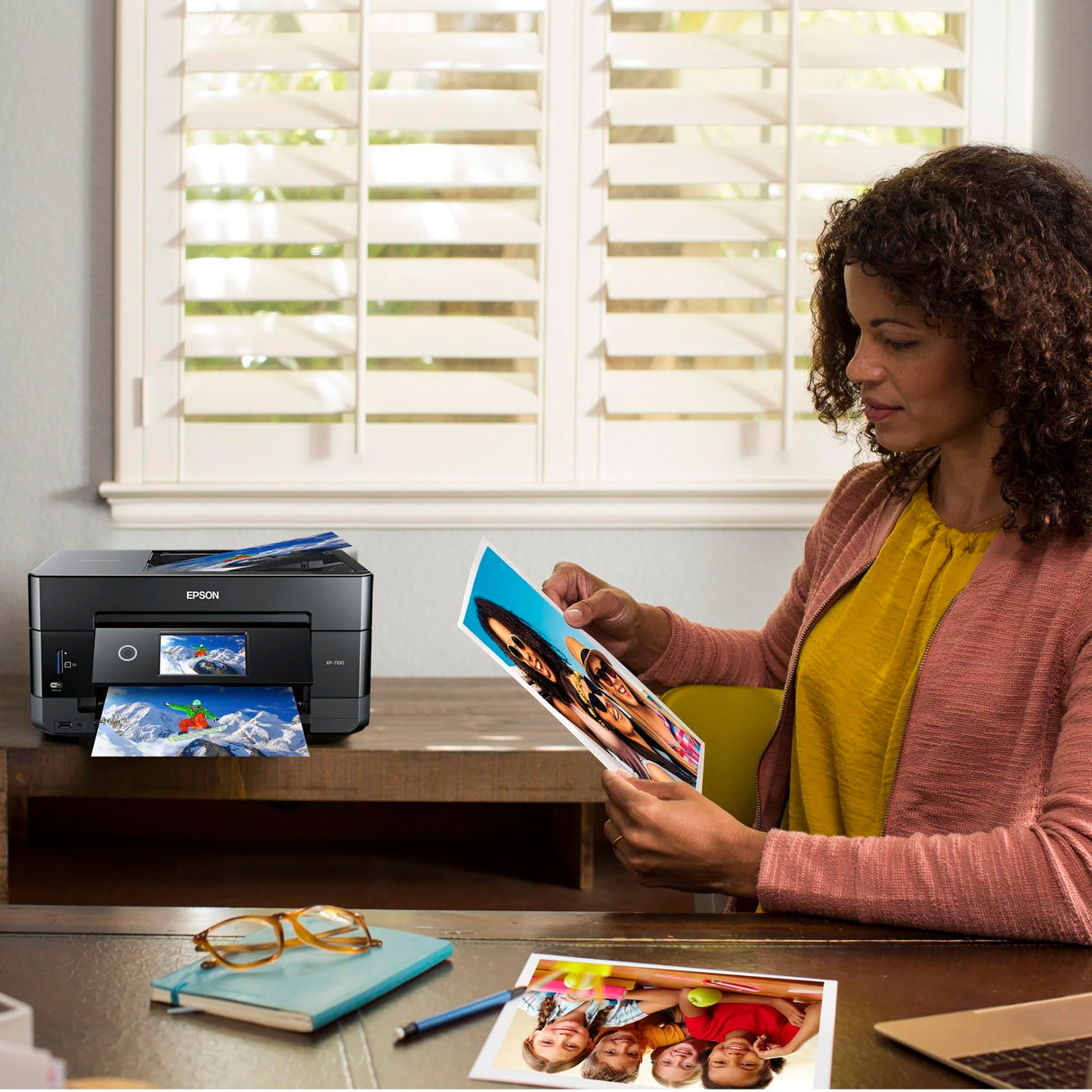 Epson Expression Premium XP-7100 Wireless Color Photo Printer with ADF, Scanner and Copier, Black, Small Epson