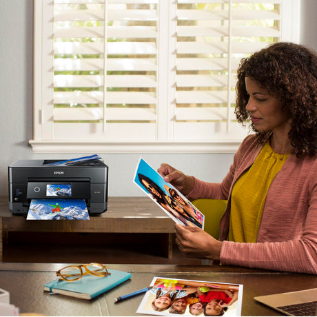 Epson Expression Premium XP-7100 Wireless Color Photo Printer with ADF, Scanner and Copier, Black, Small Epson