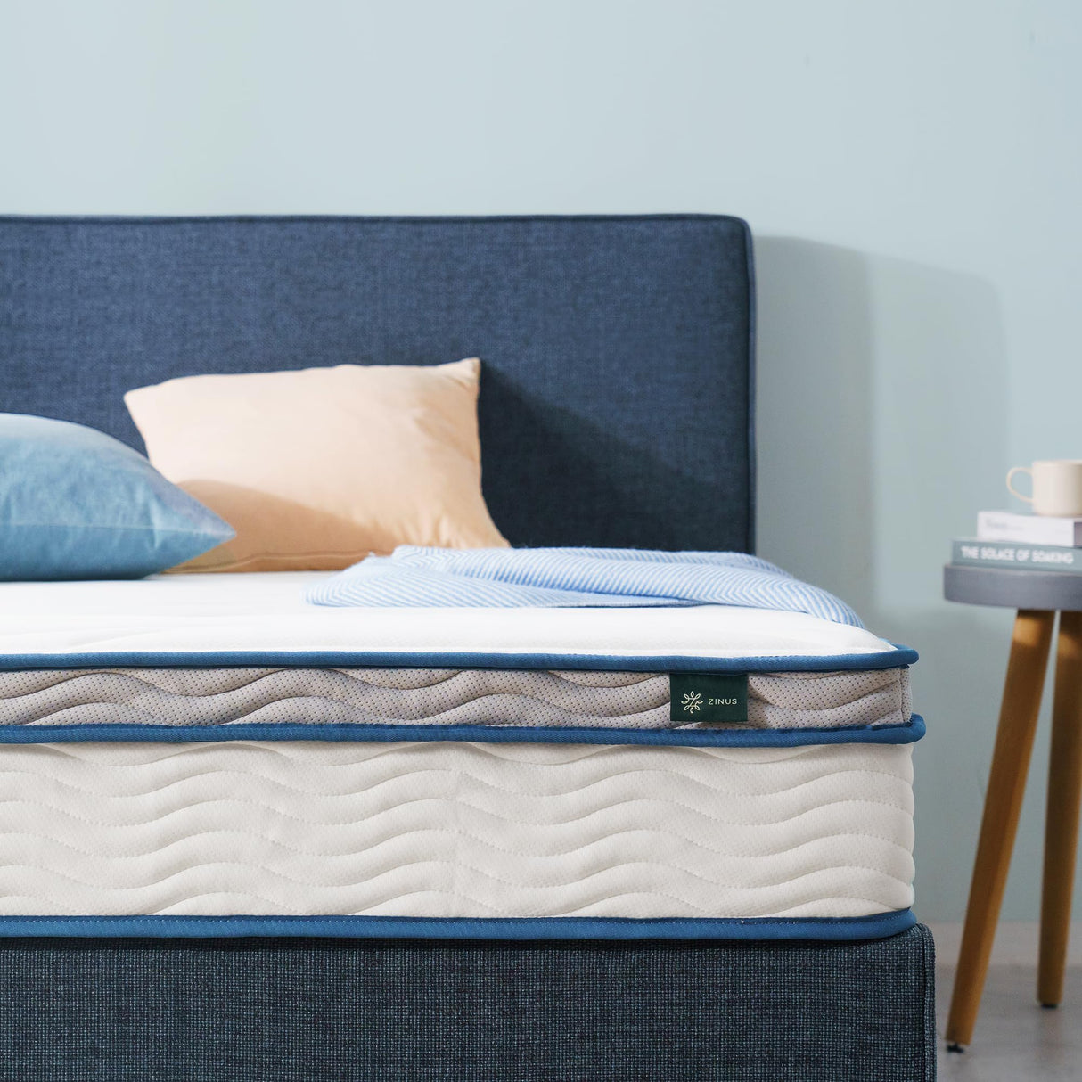 ZINUS 8 Inch Spring Sensation Hybrid Mattress [New Version], Full, Fiberglass Free, Medium Firmness, Durable Support, Certified Safe Foams & Fabric, Mattress in A Box ZINUS