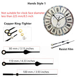 TIKROUND Original Youngtown 12888 Pendulum Clock Movement with 3 Sets of Hands 23 mm (9/10 inches) Shaft Length 15.4 mm (3/5 inch) Thread Length. TIKROUND