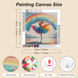 FHBUBPUP Rainbow Diamond Painting Kits for Adults, Dancing Woman Diamond Art Kits for Beginners, 5D DIY Full Drill Round Diamond Point Gem Art, Craft Gift Suitable for Home Wall Decoration 12×12Inch FHBUBPUP