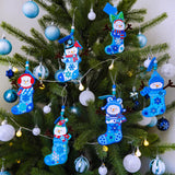 Winlyn 24 Sets Christmas Craft Kits Winter Crafts DIY Snowman Stocking Ornaments Decorations Snowman Snowflakes Foam Stickers Arts and Crafts for Kids Classroom Art Activities Holiday Party Favors Winlyn