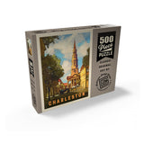 MyPuzzle Charleston, South Carolina: St Philip's Church, Vintage Poster - Premium 500 Piece Jigsaw Puzzle for Adults MyPuzzle.com
