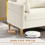 Hanherry Loveseat Sofa, 47” Small Couch for Living Room, Comfy Chenille Fabric Love Seat for Bedroom withThrow Pillow,Removable Cushion Cover,Couches for Small Space,Apartment,Dorm Hanherry