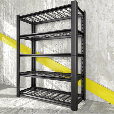 Nexvrtau 5-Tier Heavy Duty Garage Shelving Unit with Wire Shelves,3000 LBS Capacity Metal Storage Rack 72"H x 48"W x 20"D,Adjustable Boltless Steel Shelves for Garage,Basement,Pantry,Warehouse.1 Pack