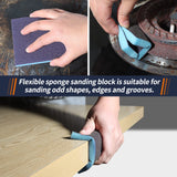 Pomsare 120pcs 3inch Sanding Discs with 2 & 3inch Backer Pads and Sanding Sponge Sander for Drill Grinder Rotary Tools Attachment with 1/4" Shanks, SandingPads 80-3000 Grit Pomsare