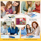Bougimal 6 Pack Paint by Numbers Kit for Adults Beginners, 12" W x 16" L Scenery-Cityscape DIY Acrylic Paint Set on Canvas Without Frame in Box, Adults Kids Paint by Numbers Kits for Home Wall Decor Bougimal