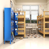 IKIMI 66" Metal Lockers for Employees 3 Tier Storage Locker with Doors and Shelves,Steel Lockable Cabinet with Hooks Gray Tall Locker for School Office Gym Home Garage IKIMI