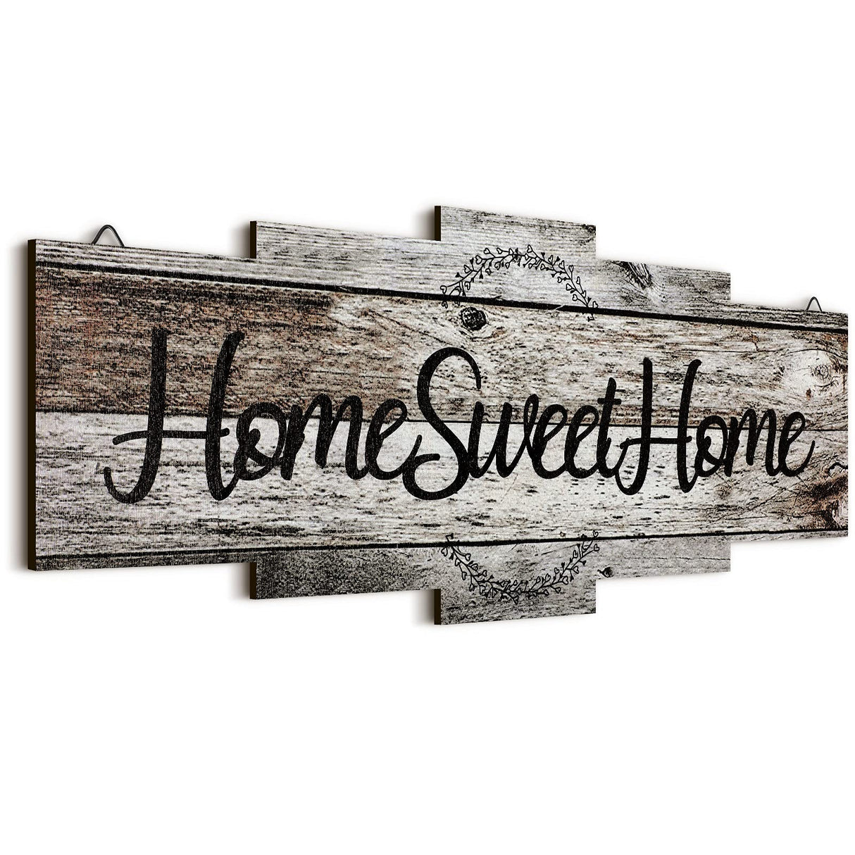 Jetec Home Sweet Home Sign, Rustic Wood , Large Farmhouse Home Plaque Wall Hanging Wooden Sign for Bedroom, Living Room, Wall, Wedding Decor (Gray) Jetec