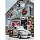 MOMDEDP Christmas Truck Diamond Art Kits for Adults - Christmas House Diamond Painting Kits for Adults, 5D Round Full Drill DIY Gem Art Paint by Diamonds Arts and Crafts 12x16 inch MOMDEDP