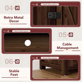 JUMMICO Fireplace TV Stand for TVs Up to 65+ Inch Entertainment Center with Open Storage Shelves and Side Cabinets, Media Console Table with Barn Doors for Living Room (Walnut) JUMMICO