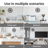 Jassurance Wall Clock Battery Operated,Silent Non Ticking Modern Rustic Metal Small Clocks for Living Room/Bedroom/Office/Kitchen/Farmhouse Home Decor-12IN(Arabic Number-Black) Jassurance