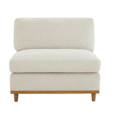 CHITA Modern Down Filled Upholstered Middle Armless Sofa for Sectional Modular Couch, Linen CHITA