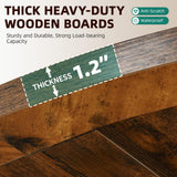 DWVO 55 Inches Round Dining Table for 6-8 People Farmhouse Circle Dining Room Table Large Kitchen Desk with 2 Tier Storage Rack for Kitchen Apartment Resturant, White DWVO