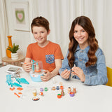 Make It Real Mini Pottery Studio Deluxe Set - DIY All-in-1 Sculpting Craft Kit for Kids & Tweens - Create 20 Unique Miniature Clay Projects - No Mess, No Bake, Quiet Wheel - All Skill Levels Ages 8 Make It Real