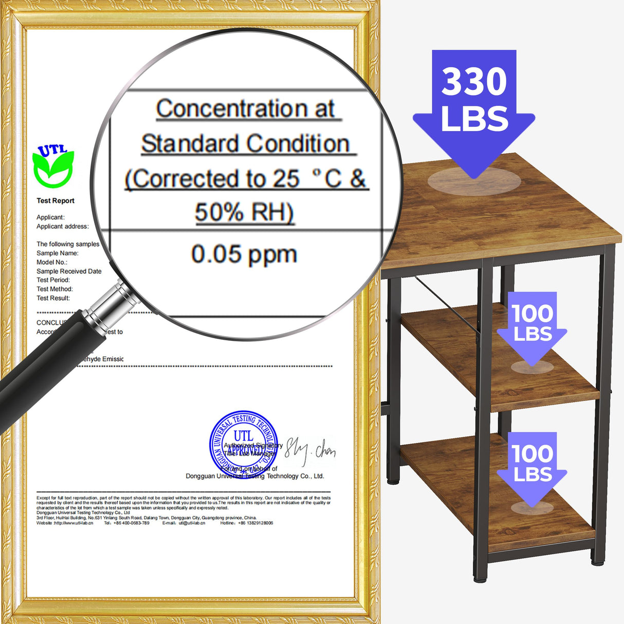 JOISCOPE Home Office Computer Desk with Wooden Storage Shelf, Office Desk and Gaming Table with Splice Board, 2-Tier Industrial Morden Laptop Study Writing Desk, 60 x 24 inches (Vintage Oak) JOISCOPE