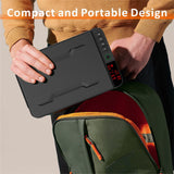 Z ZLJUAN Portable Gun Safe with LCD Display of Temp,Humidity,Pistol Safe with Biometric Fingerprint,Keypad Lock,Key,Biometric Handgun Safe for Travel/Home/Car/Nightstand Beside (Black) Z ZLJUAN