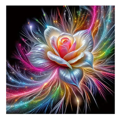 MXZCZX 5D Flower Diamond Painting Kits for Adults Beginners, Stunning Radiant Colorful Rose Pattern Diamond Art Kit, DIY Full Round Drill Paint with Diamond Pictures Gem Art, Home Wall Decor 14x14In