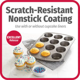 Goodcook 4031 Nonstick Bakeware, 2-3/4 in Dia x 18.3 in L x 11.8 in W x 8.1 in H GoodCook