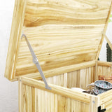 Outsunny Outdoor Storage Cabinet, Garden Tool Shed with Metal Tabletop and Shelf, Wooden Potting Bench with 2 Doors for Backyard, Patio, Lawn, Natural Wood Outsunny