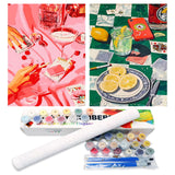 2 Pack Paint by Number Adults, Poker Paint by Numbers Kit for Adults Beginners, DIY Crafts Acrylic Painting by Number Kits Couple for Gifts Home Decor 12x16 Inch hkejoi