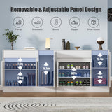 Housoul Shoe Cabinet Storage with 3 Doors, Freestanding Shoe Cabinet with Drawer & Adjustable Shelves, Wooden Shoe Organizer for Entryway, Hallway, White Housoul