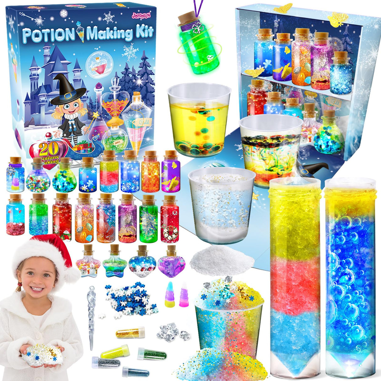 JOPSHEEN Potion Making Kit for Kids, 20 Bottles Potions, Christmas Birthday Gifts for Girls Boys JOPSHEEN