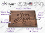 Straga Personalized Cutting Boards | Handmade Wood Engraved Charcuterie | Custom Wedding, Anniversary, Birthday or Family Reunion Gift for Chef or Straga