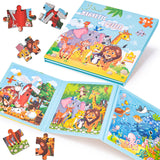 LovesTown Magnetic Puzzles for Toddlers, Travel Puzzle for Kids, Magnetic Puzzle Book for Boys and Girls, Animal Educational Learning Magnet Game for Road Trip LovesTown