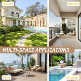 INTER HUT Vista Oasis Outdoor Sectional Sofa Set, 2 Seat Armless Sofa, Wicker Outdoor Furniture with Deep Seating Cushion, Beige/Beige INTER HUT