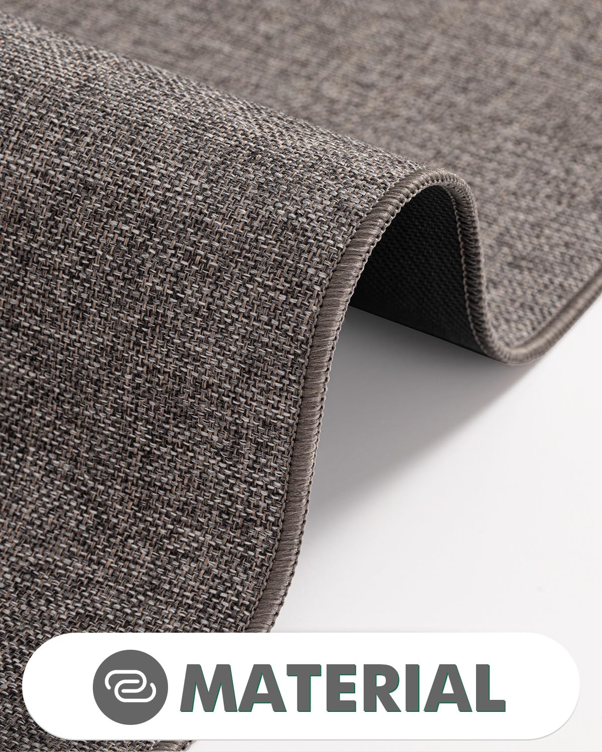 LUMI Indoor Door Mat, Non Slip Rubber Backing Ultra Thin Door Mat, Easy Clean Low Profile Door Mats for Inside House, Patio, Brown 24"x36" LUMI