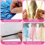 Hlimior 34 Pcs Foam Princess Party Crowns Kit, 12 DIY Princess Party Tiaras Crown Making Kits with 12 Fairy Wands 10 Diamond Stickers for Classroom Birthday Favors and Supplies (Gold, Pink, Blue) Hlimior