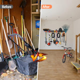 Gatsowm Garage Tool Organizer Wall Mounted, 64 Inches Adjustable Garden Tool Organizer Rack, 20 Pcs Heavy Duty Yard Tool Organizer Hold Up to 900lbs Gatsowm