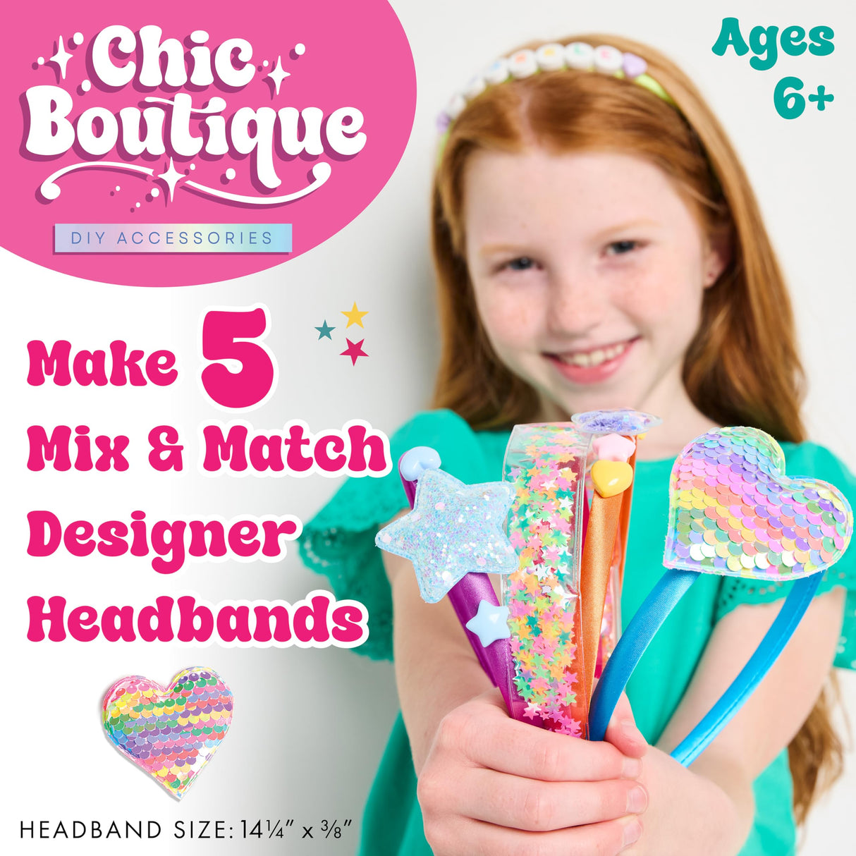 Creativity for Kids Chic Boutique: DIY Headbands Craft Kit - Create 5 Unique Designs for Girls Ages 6-8 Creativity for Kids