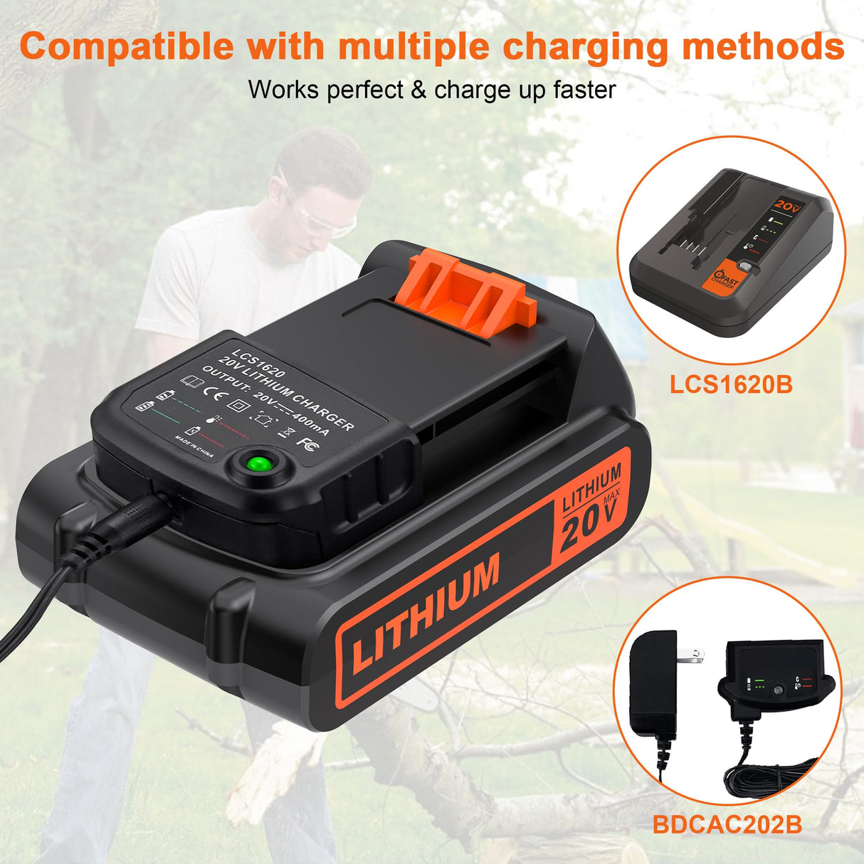 S SKSTYLE Replacement for Black and Decke 20v Lithium Battery,2 Pack (LBXR20),Compatible with All Black and Decker 20V MAX Power Tools S SKSTYLE