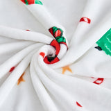 Edenleaf Christmas Blanket Soft Cozy White Throws with Holiday Themed Print, Christmas Throw Blankets for Couch Bed Decoration, Fuzzy Warm Winter 50"x60" (White) Edenleaf