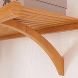 John Louis Home Solid Wood Walk-In Closet Organizer - 100% Real Wood Cut-to-Fit System with Adjustable Shelves, Metal Garment Bars & Ventilated Design for Custom Storage (Honey Maple) John Louis Home