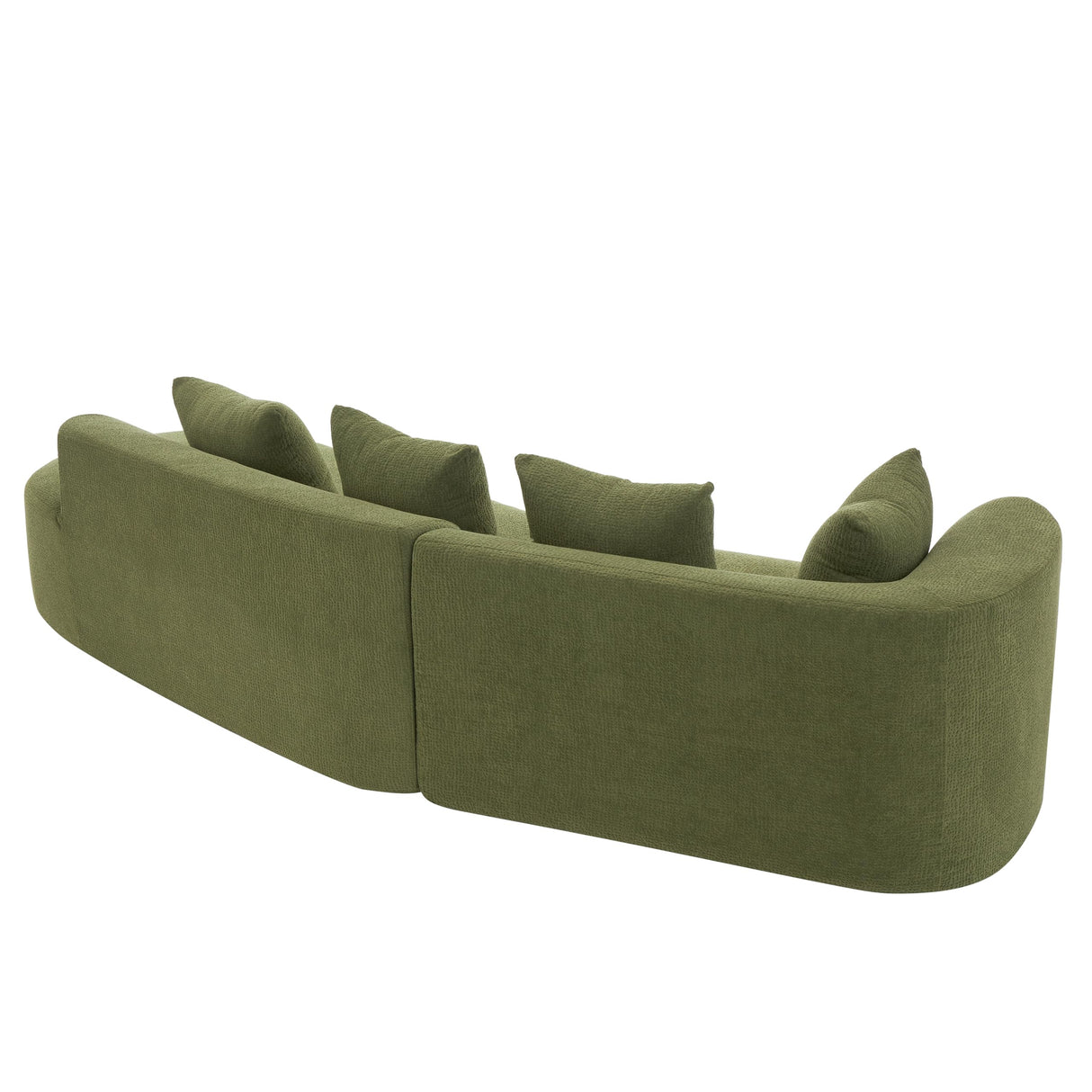 Christopher Knight Home Randa Modern Fabric Upholstered 5-Seater Sofa, Oversized Chair Cloud Couch, Fully Assembled Long Sofa Chaise Lounge, Fully Assembled, Olive Green Christopher Knight Home