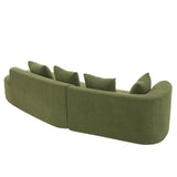 Christopher Knight Home Randa Modern Fabric Upholstered 5-Seater Sofa, Oversized Chair Cloud Couch, Fully Assembled Long Sofa Chaise Lounge, Fully Assembled, Olive Green Christopher Knight Home